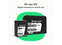 Green Cell CUBE AGM IP54 6V 4.5Ah VRLA acumulator plumb acid baterie fara mentenanta jucării sisteme de alarma