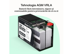 Green Cell CUBE AGM IP54 6V 4.5Ah VRLA acumulator plumb acid baterie fara mentenanta jucării sisteme de alarma