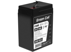 Green Cell CUBE AGM IP54 6V 5Ah VRLA acumulator plum acid baterie fara mentenanta jucării sisteme de alarma