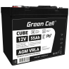 Green Cell CUBE AGM IP54 12V 55Ah VRLA acumulator plumb acid baterie fara mentenanta fotovoltaice autorulote camion