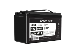 Green Cell CUBE AGM IP54 12V 90Ah VRLA acumulator plum acid baterie fara mentenanta fotovoltaice autorulote camion