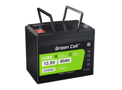 Green Cell® LiFePO4 Baterie 80Ah 12.8V 1024Wh litiu-fier-fosfat pentru Sistem fotovoltaic, Camper, Barca