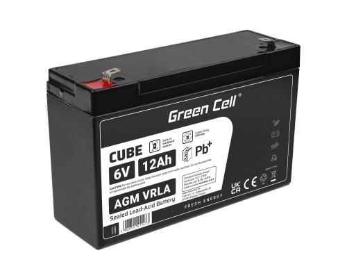 Green Cell® AGM 6V 12Ah VRLA acumulator plumb acid baterie fara mentenanta jucării sisteme de alarma