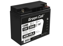 Green Cell® AGM 12V 20Ah VRLA acumulator plumb acid baterie fara mentenanta cositoare scuter barcă