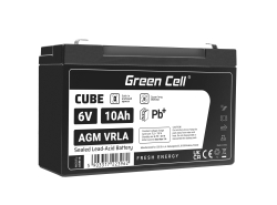 Green Cell® AGM 6V 10Ah VRLA acumulator plumb acid baterie fara mentenanta jucării sisteme de alarma