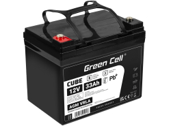 Green Cell® AGM 12V 33Ah VRLA acumulator plumb acid baterie fara mentenanta cositoare scuter barcă