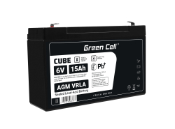 Green Cell® AGM 6V 15Ah VRLA acumulator plumb acid baterie fara mentenanta jucării sisteme de alarma