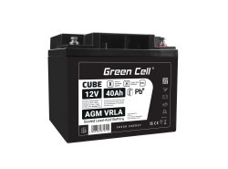 Green Cell CUBE AGM IP54 12V 40Ah baterie cu plumb Green Cell întreținere pentru bicicletă și tractor