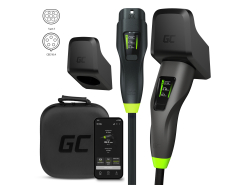 Green Cell GC Habu Încărcător Mobil EV 11kW 7m Tip 2 CEE 16A Wallbox cu Aplicație + Habu Holder - suport cablu de încărcare EV