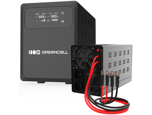 Greencell Surse de Alimentare Neîntreruptibile AVR UPS 2000VA 1200W PowerCore 24 VDC cu ecran LCD