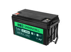 Green Cell Cube AGM VRLA IP54 12V 65Ah acumulator fără întreținere pentru mașini de tăiat iarba, scutere, bărci
