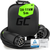 Green Cell Snap Cablu Tip 2 de încărcare EV 11kW 5m pentru Tesla Model 3 S X Y, Kia EV6, Hyundai IONIQ 5, BMW i3, Ford Mach-E