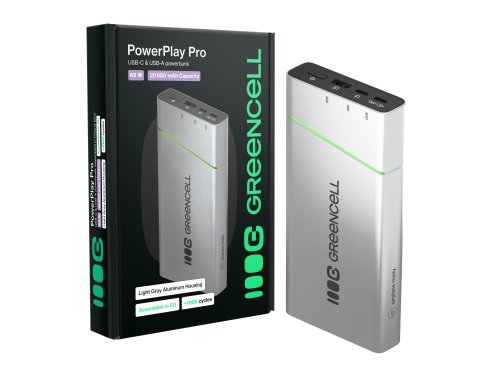 Powerbank Greencell PowerPlay Pro 20800mAh 65W – încărcare rapidă, PD, Ultra Charge, produs în Polonia