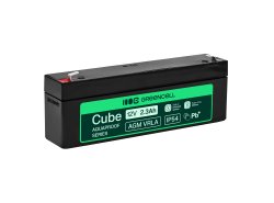 Greencell AGM VRLA 12V 2.5Ah acumulator fără întreținere pentru case de marcat, jucării, camere (178x36x66mm)