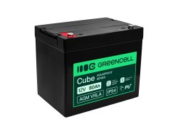 Greencell AGM VRLA 12V 80Ah acumulator fără întreținere pentru UPS, cântar, camper (260x168x216mm)