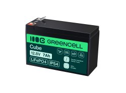 Green Cell CUBE LiFePO4 Baterie 7Ah 12.8V 89.6Wh litiu-fier-fosfat pentru UPS, Alarmă, jucărie, CCTV Mașină pentru copii