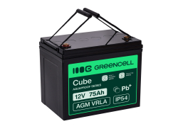 Green Cell CUBE AGM IP54 12V 75Ah VRLA acumulator plumb acid baterie fara mentenanta fotovoltaice autorulote camion