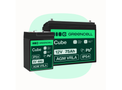 Green Cell CUBE AGM IP54 12V 75Ah VRLA acumulator plumb acid baterie fara mentenanta fotovoltaice autorulote camion