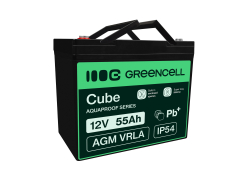 Green Cell CUBE AGM IP54 12V 55Ah VRLA acumulator plumb acid baterie fara mentenanta fotovoltaice autorulote camion