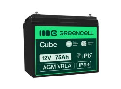Green Cell® AGM 12V 75Ah VRLA acumulator plumb acid baterie fara mentenanta fotovoltaice autorulote camion