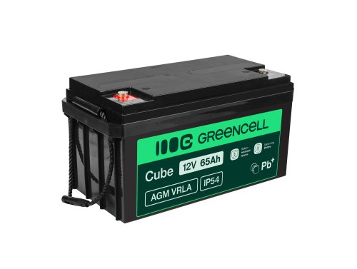 Green Cell® AGM 12V 65Ah VRLA acumulator plumb acid baterie fara mentenanta cositoare scuter barcă