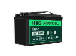 Green Cell® AGM 12V 90Ah VRLA acumulator plum acid baterie fara mentenanta fotovoltaice autorulote camion