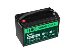 Green Cell® AGM 12V 100Ah VRLA acumulator plumb acid baterie fara mentenanta fotovoltaice autorulote camion
