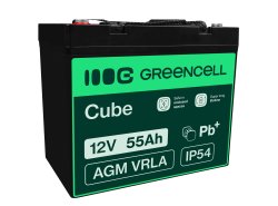 Green Cell® AGM 12V 55Ah VRLA acumulator plumb acid baterie fara mentenanta fotovoltaice autorulote camion