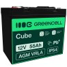 Green Cell® AGM 12V 55Ah VRLA acumulator plumb acid baterie fara mentenanta fotovoltaice autorulote camion