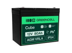 Baterie Green Cell® AGM 12V 80Ah VRLA baterie plumb-acid fără întreținere pentru iaht barca cu pânze solar rulotă case mobile