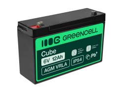 Green Cell® AGM 6V 12Ah VRLA acumulator plumb acid baterie fara mentenanta jucării sisteme de alarma
