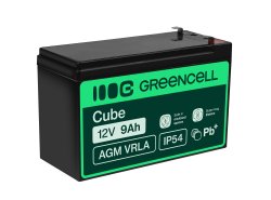 Green Cell® AGM 12V 9Ah VRLA acumulator plumb acid baterie fara mentenanta UPS sisteme de alimentare
