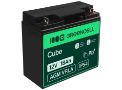 Green Cell® AGM 12V 18Ah VRLA acumulator plumb acid baterie fara mentenanta cositoare scuter barcă