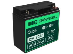 Green Cell® AGM 12V 20Ah VRLA acumulator plumb acid baterie fara mentenanta cositoare scuter barcă