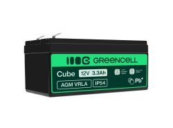 Green Cell® AGM 12V 3.3Ah VRLA acumulator plumb acid baterie fara mentenanta jucării sisteme de alarma