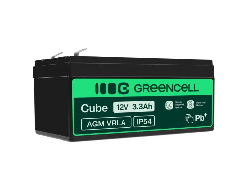 Green Cell® AGM 12V 3.3Ah VRLA acumulator plumb acid baterie fara mentenanta jucării sisteme de alarma