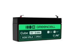 Green Cell® AGM 6V 3.4Ah VRLA acumulator plumb acid baterie fara mentenanta jucării sisteme de alarma