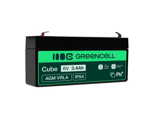 Green Cell® AGM 6V 3.4Ah VRLA acumulator plumb acid baterie fara mentenanta jucării sisteme de alarma