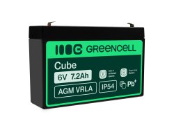 Green Cell® AGM 6V 7.2Ah VRLA acumulator plumb acid baterie fara mentenanta jucării sisteme de alarma