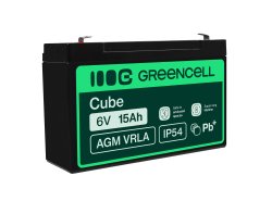 Green Cell® AGM 6V 15Ah VRLA acumulator plumb acid baterie fara mentenanta jucării sisteme de alarma