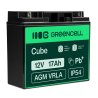 Green Cell® AGM 12V 17Ah VRLA acumulator plumb acid baterie fara mentenanta cositoare scuter barcă