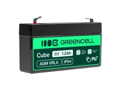 Green Cell® AGM 6V 1.2Ah VRLA acumulator plumb acid baterie fara mentenanta jucării sisteme de alarma