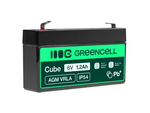 Green Cell® AGM 6V 1.2Ah VRLA acumulator plumb acid baterie fara mentenanta jucării sisteme de alarma