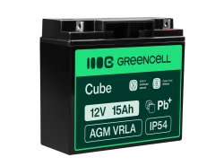 Baterie Green Cell® AGM 12V 15Ah Baterie plumb-acid VRLA fără întreținere Cutter de pescuit barca scuter tractor gazon mașină