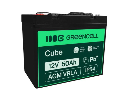GreenCell® AGM 12V 50Ah VRLA acumulator plumb acid baterie fara mentenanta fotovoltaice autorulote camion