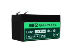 Green Cell® AGM 12V 1.3Ah VRLA acumulator plumb acid baterie fara mentenanta jucării sisteme de alarma