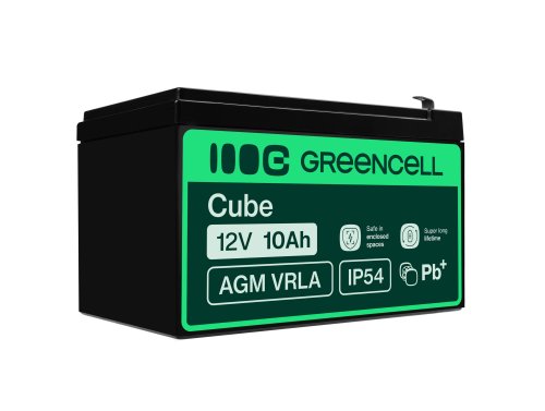 Green Cell® AGM 12V 10Ah VRLA acumulator plumb acid baterie fara mentenanta UPS sisteme de alimentare