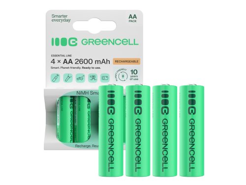 4x baterii reîncărcabile AA R6 2600mAh Ni-MH Acumulatori Green Cell