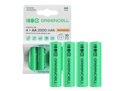 4x baterii reîncărcabile AA R6 2000mAh Ni-MH Acumulatori Green Cell