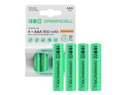 4x baterii reîncărcabile AAA R3 950mAh Ni-MH Acumulatori Green Cell